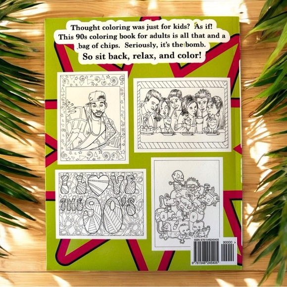NEW 90s Adult Coloring Book - ZenMaster Coloring Books - Teen Tween Craft Art - Picture 2 of 7
